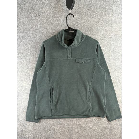 32 Degrees Heat Fleece 1/4 Button Pullover Men’s Medium Gray High Neck Pockets - Picture 1 of 9